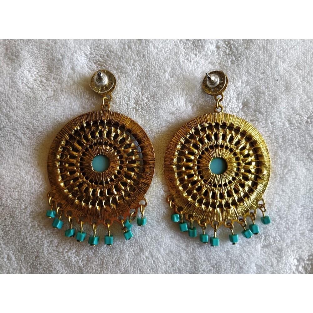 Earring Lot BOHO Seeds Beaded Bohemian Dangle Drop Hoop Chandelier Pierced - Picture 14 of 16